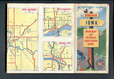 1948 Era Iowa Road Map  SINCLAIR H-C GASOLINE    1940 Population Shown picture