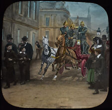 EVERYDAY HEROES THE FIREMEN  C1890 VICTORIAN Magic Lantern Slide PHOTO picture
