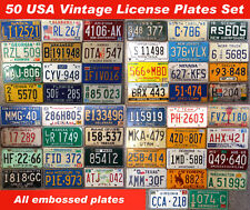 ALL 50 UNITED STATES VINTAGE LICENSE PLATE SET NUMBER TAG LOT USA RARE 1960s-90s picture