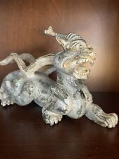 Vintage Handcarved Chinese Dragon ‘Jade’ Hardstone Figure 8” Long 5” High, Asian picture