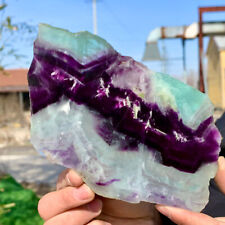1.14LB Natural beautiful Rainbow Fluorite Crystal Rough stone specimens cure picture