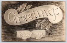 Marengo Iowa~Large Letter Banner Greetings~1907 Divided Back RPPC Postcard picture