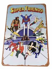 Super Friends Hall Of Justice  12” X 8” Metal Sign picture