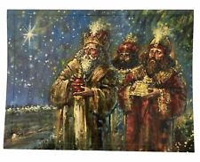 Stewart Sherwood Lang Christmas Cards VTG Star in the East Magi Three Kings seal picture