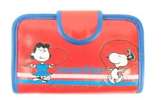 Vintage 1965 Peanuts Snoopy & Lucy Red Wallet Clutch Coin Purse picture