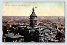 Postcard Maryland Baltimore City Hall Aerial 1910s Unposted Divided Back picture