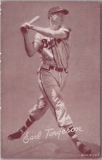 c1950s EARL TORGESON Baseball Mutoscope Arcade Card BOSTON BRAVES / 1st Base picture