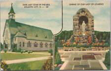 c1940s ATLANTIC CITY New Jersey Linen Postcard 
