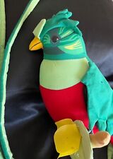 QUETZAL Magestic Plush Bird Rare 40” Long Handmade in El Salvador Vibrant Green  picture