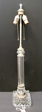 VERY LARGE CLASSIC BACCARAT CRYSTAL TABLE LAMP, ADJUSTABLE SILVER PLATE FITTINGS picture