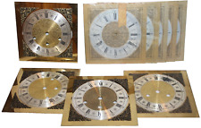 (9) Square Gold Colored Metal Clock Face Dial Lot 7-7/8