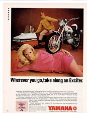 Original 1968 YAMAHA 250 Single Enduro Magazine Print Ad ~ Exciter Sexy Blonde picture