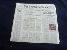 2022 JANUARY 13 NEW YORK TIMES - INFLATION HITS 7%, HIGHEST SINCE 1982 picture