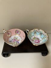 Vintage Two Paragon Bone China Teacups For Replacement Gold Floral Pattern picture