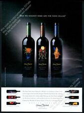 2001 Chateau Ste Michelle Artist Series win 9 bottle photo vintage print ad picture