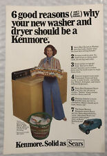 Vintage 1976 Kenmore Washers Original Print Ad Full Page - 6 Good Reasons picture