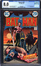 BATMAN #244 CGC 8.0 OW/WH PAGES // NEAL ADAMS COVER ART DC 1972 picture