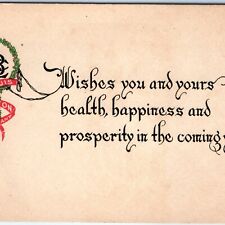 c1900s St. Louis Button Company New Year Greeting Card Advertising Co Xmas A186 picture