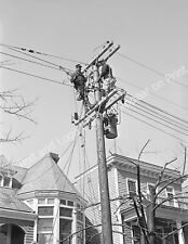 1941 Linemen, Newport News, Virginia Vintage Old Photo 8.5