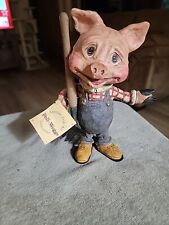  Poliwoggs Pig Farmer With Rake Retired NIB picture
