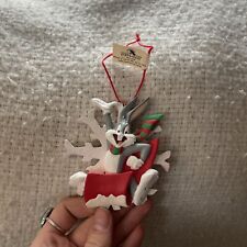 Vtg Kurt Adler Looney Tunes Christmas Ornament Bugs Bunny Snow Warner Bros 1998 picture