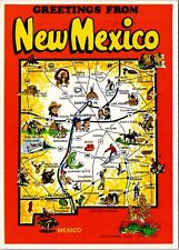 Greetings from New Mexico, Map Postcard of Landmarks & Attractions picture