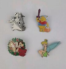 RARE/OOP Lot of 4 Disney Pins - Tinkerbell, Pooh, Jack Skellington, Chip & Dale picture