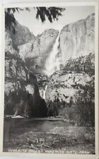 RPPC Yosemite Falls Yosemite National Park 1952 Vintage Postcard picture