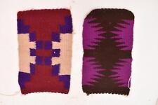 LOT of 2 Atq Small Navajo Rug Native American Indian Textiles 10x7