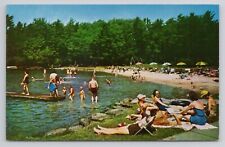 Postcard Bathing Beach Eagles Mere Pennsylvania picture