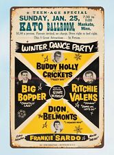 Buddy Holly & The Crickets Stunningly Rare 1959 Winter Dance Party Concert Poste picture