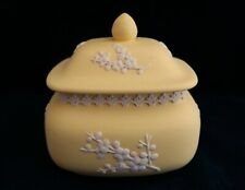 Wedgwood Yellow Jasperware Primrose Pagoda Trinket Box Prunus Blossom Design picture