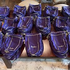 CROWN ROYAL Bag purple Large 1.75 Half Gallon Yellow Gold trim Lot of 12 picture