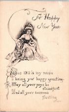 Postcard A Happy New Year 1911 is my name  Vintage Hackensack New Jersey picture