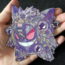 Rare Oversized Pokémon Glitter Gengar Limited Metal Badge Pin Anime Gift picture
