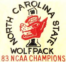 Vintage North Carolina State Wolfpack 1983 NCAA Champions Mini Iron On Transfer picture