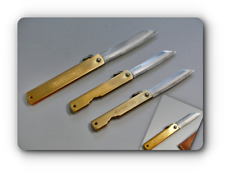 Japanese HIGO Higonokami Folding Pocket Knife SANMAI Gold handle blade４ sizes 肥後 picture