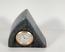 Collectible Miniature GREEN MARBLE PYRAMID DESK CLOCK Not Tested ASIS BANK PROMO picture
