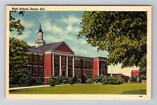 Dover DE-Delaware, High School, Antique Vintage Souvenir Postcard picture