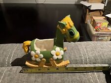 Ceramic Rocking Horse Planter Inarco Japan picture