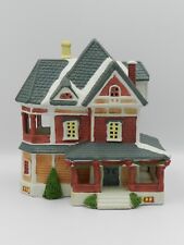 1994 Lemax #45139 Dickensvale Porcelain Lighted House-red brick-Victorian  picture