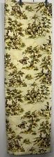 Vintage 1950s Toile Fabric Upholstery Home Furnishings Drapery Ivory Green 3 YDS picture