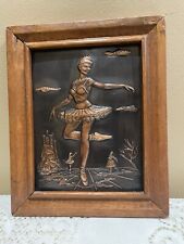 VTg Embossed Copper Ballerina With Wooden Frame picture