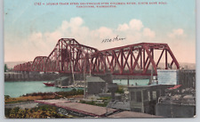Double Track Steel Drawbridge Columbia River Vancouver RPO 1914 Postcard Posted picture
