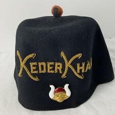 Vintage “Keder Khan” Masonry Shriner Hat W/ Tassel & Viking Pendant Pin Rare picture