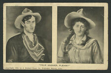 Denver CO: 1910 J. RICHARD PARRY JR. Postcard COWBOY COWGIRL IN REPOSE SERIES picture