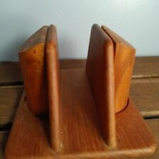 Vintage Essentials Wooden Napkin Holder, Salt & Pepper Shakers Set, Thailand picture