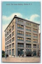 c1910 Hulett Building Elmira Exterior Building New York Vintage Antique Postcard picture