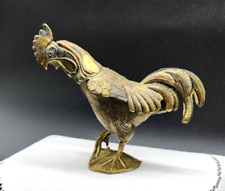 Vintage Italian Brass Rooster Trinket Ashtray Match Holder Figurine Rare Find picture