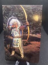 POSTCARD: Indian Taking Aim With Bow And Arrow￼ K2 picture